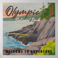 Olympic National Park Washington Vintage Souvenir