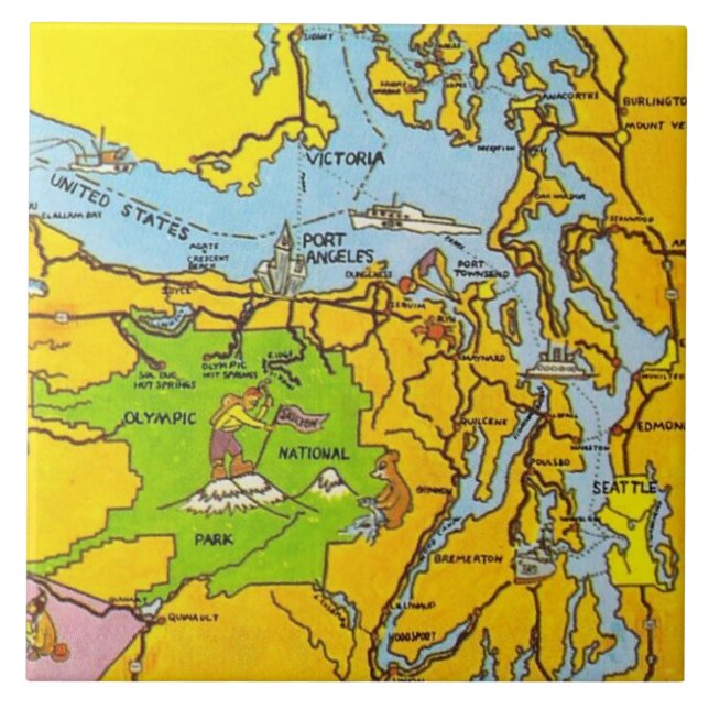 Olympic Peninsula Ceramic Tile (Front)