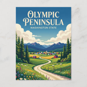 Olympic Peninsula USA Postcard