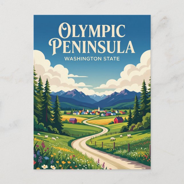 Olympic Peninsula USA Postcard (Front)