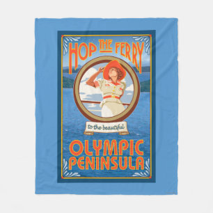 Olympic Peninsula, WashingtonHop the Ferry Fleece Blanket
