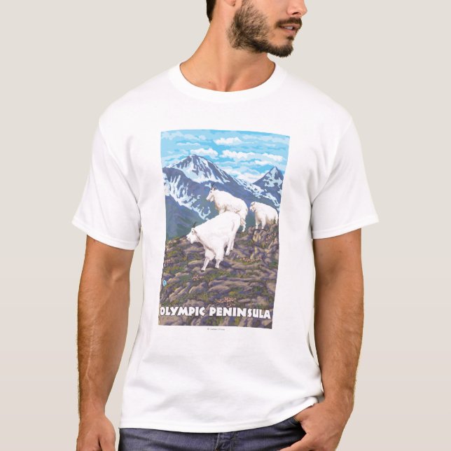 Olympic Peninsula, WashingtonMountain Goats T-Shirt (Front)