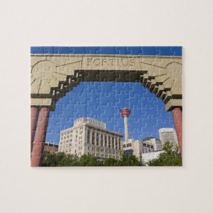 Olympic Plaza and Calgary Tower, Alberta, Canada Jigsaw Puzzle
