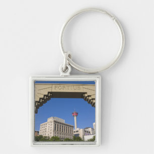 Olympic Plaza and Calgary Tower, Alberta, Canada Key Ring
