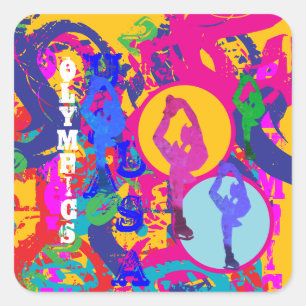 OLYMPIC SKATING SQUARE STICKER