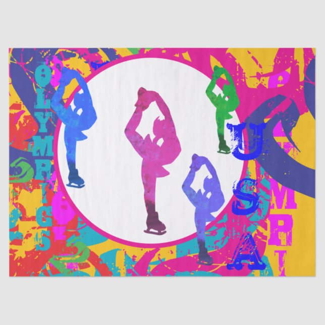 OLYMPIC SKATING  TISSUE PAPER (Front)