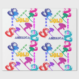 OLYMPIC SKIING WRAPPING PAPER