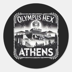 Olympus Hex Athens Haunted Ruins Halloween Classic Round Sticker