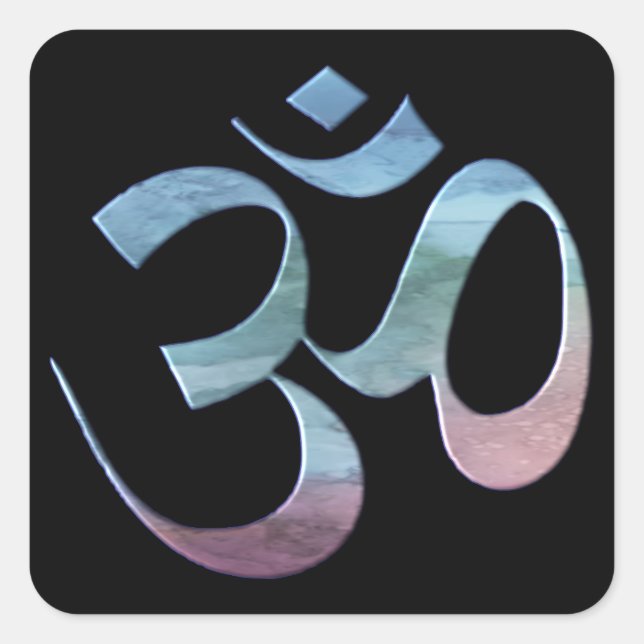 Om 1 square sticker (Front)