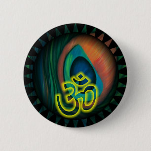 Om 3 6 cm round badge