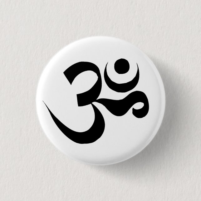 om 3 cm round badge (Front)