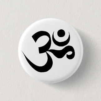om 3 cm round badge