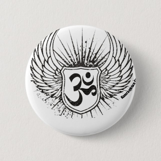 Om 6 Cm Round Badge (Front)