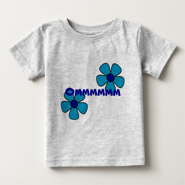 Om and Flowers - Baby Yoga Clothes Baby T-Shirt (Front)