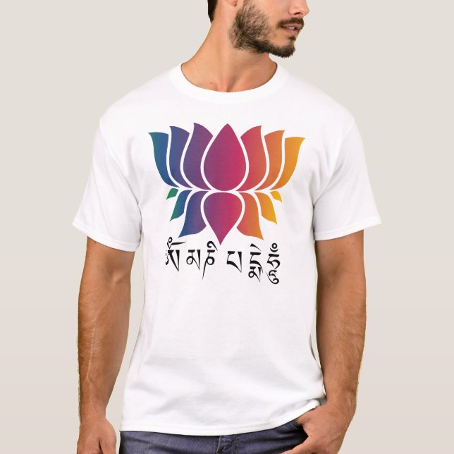 Om and Lotus T-Shirt (Front)