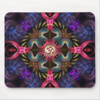 Om Angels Fractal New Age Art Mouse Pad