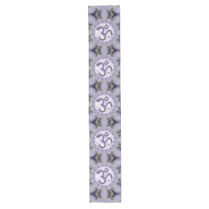 Om / Aum Mandala Design violet + your ideas Long Table Runner