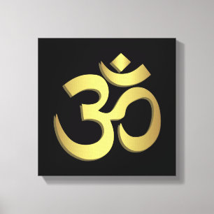 Om ( Aum ) Namaste yoga symbol Canvas Print