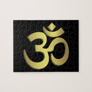 Om ( Aum ) Namaste yoga symbol Jigsaw Puzzle