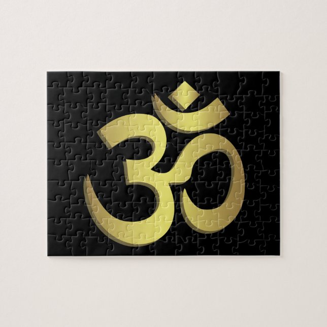 Om ( Aum ) Namaste yoga symbol Jigsaw Puzzle (Horizontal)