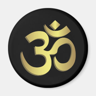 Om ( Aum ) Namaste yoga symbol Magnet