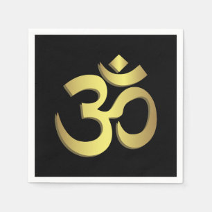 Om ( Aum ) Namaste yoga symbol Napkin