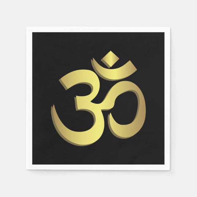 Om ( Aum ) Namaste yoga symbol Napkin (Front)