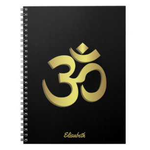 Om ( Aum ) Namaste yoga symbol Notebook