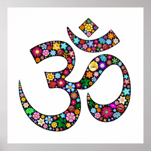 Om Aum Namaste Yoga Symbol posters