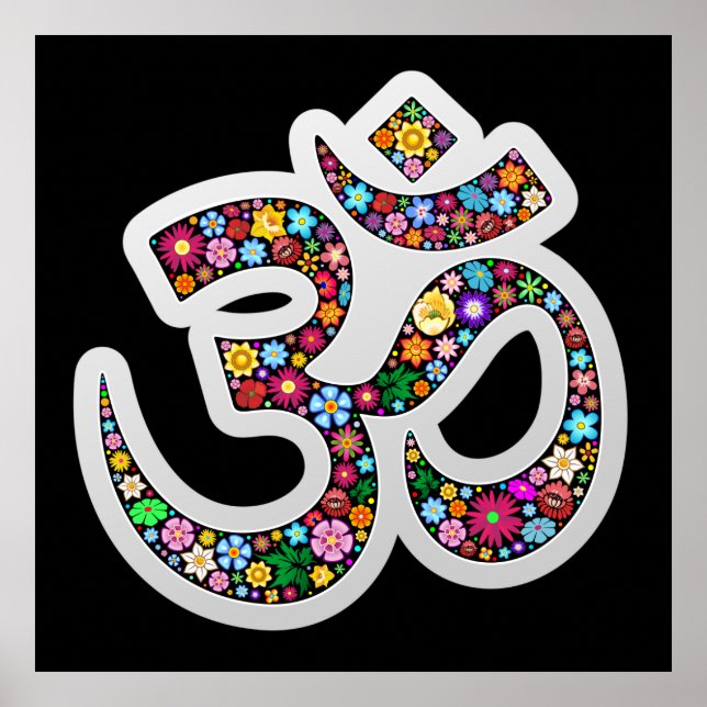 Om Aum Namaste Yoga Symbol posters (Front)