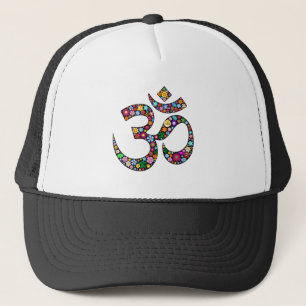 Om Aum Namaste Yoga Symbol Trucker Hat