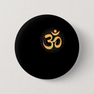 Om Aum Omkara Ancient Symbol Art Spiritual Yoga Me 6 Cm Round Badge