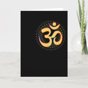 Om Aum Omkara Ancient Symbol Art Spiritual Yoga Me Card