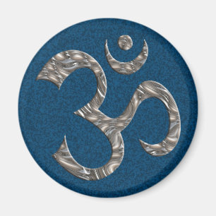 OM / AUM - SILVER MAGNET
