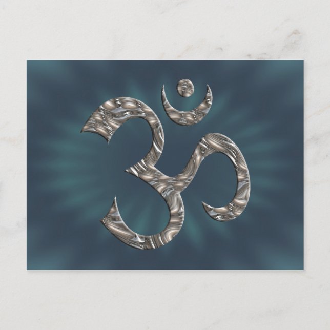 OM / AUM - SILVER POSTCARD (Front)
