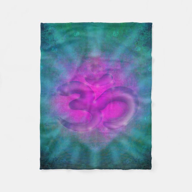 om aum symbol Fleece Blanket (Front)