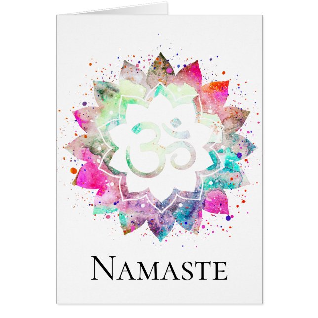 *~* OM AUM Symbol Lotus Flower Mandala New Age (Front)