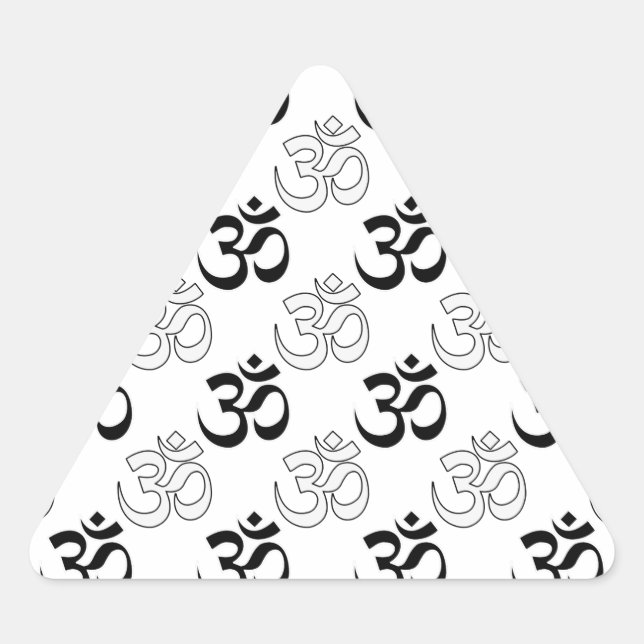 Om, Aum Symbol Triangle Sticker (Front)