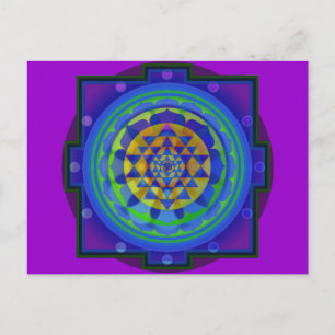 Om (AUM) Yantra mandala Postcard