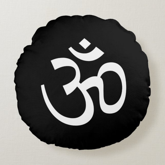 Om Black Pillow (Front)