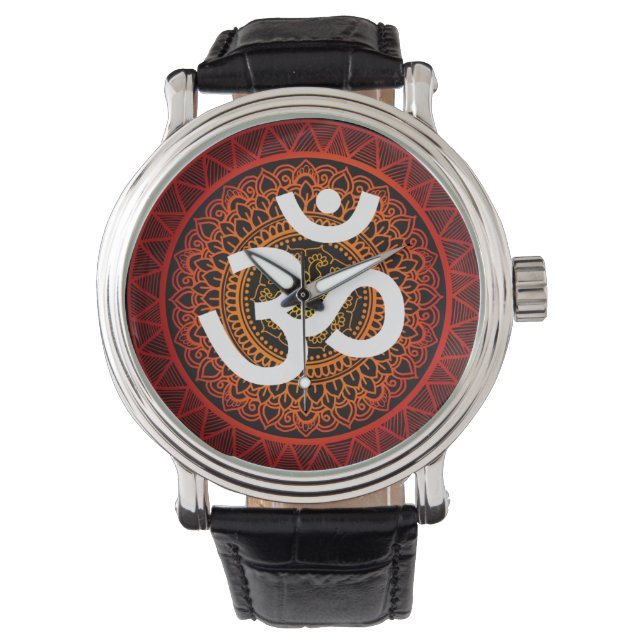 Om chakra mandala  watch (Front)