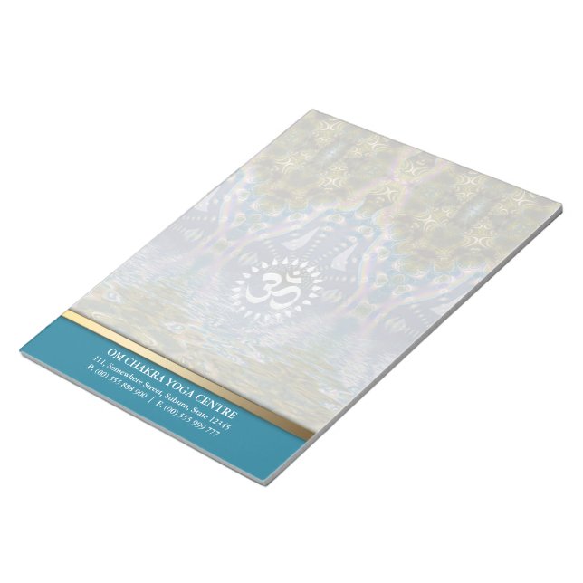 OM Chakra Yoga Personalised Notepad (Angled)