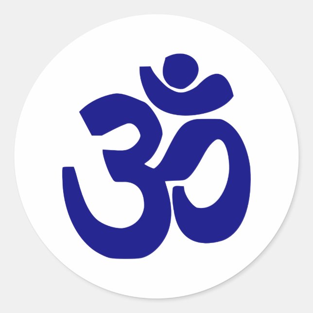 Om Classic Round Sticker (Front)