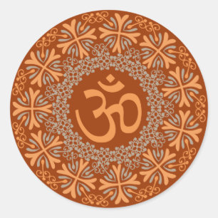 Om Classic Round Sticker