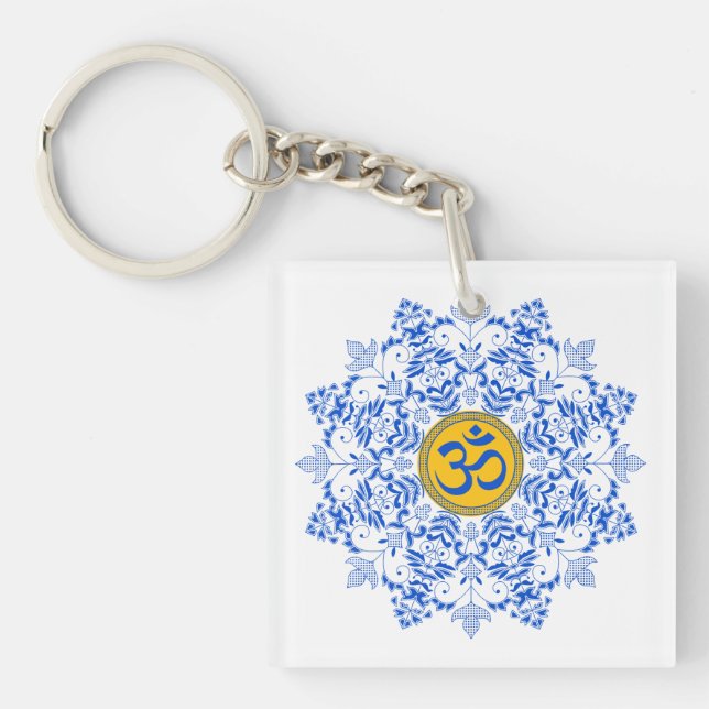 Om design key ring (Front)