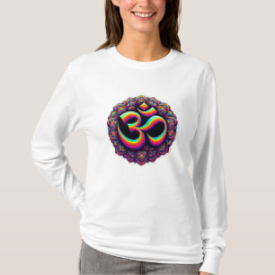 Om design ladies long sleeve shirt