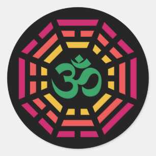 Om Dharma Classic Round Sticker