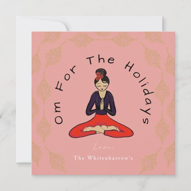 Om For The Holidays Card (Front)