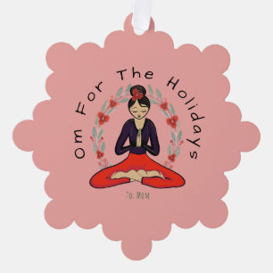 Om For The Holidays Ornament Card