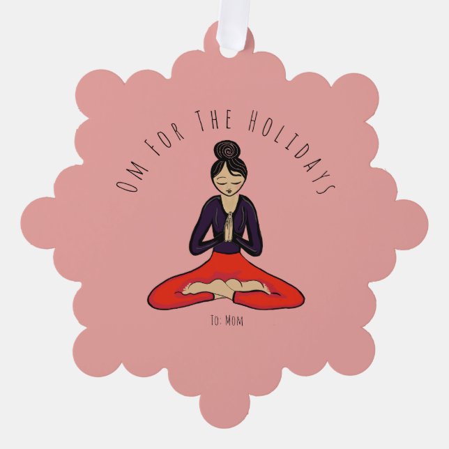 Om For The Holidays Ornament Card (Front)